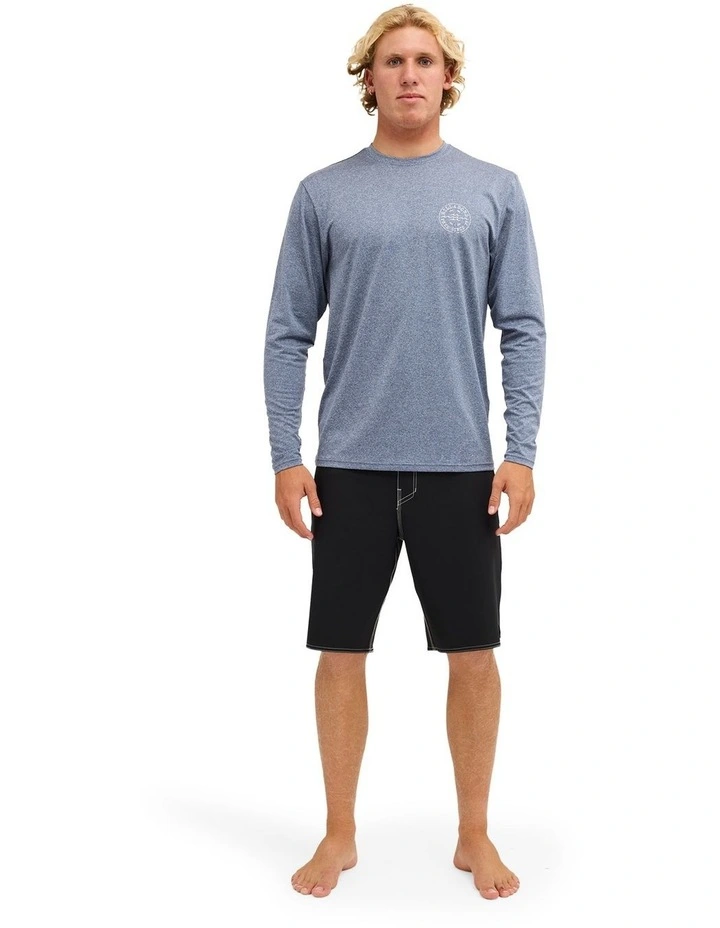 Big Wave Daz Long Sleeve Rash Vest in Navy Heather image 5