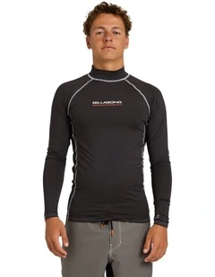 Spec 73 Long Sleeve Rash Vest Washed in Black