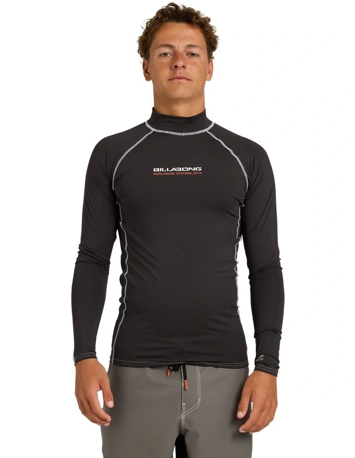 Spec 73 Long Sleeve Rash Vest Washed in Black image 1