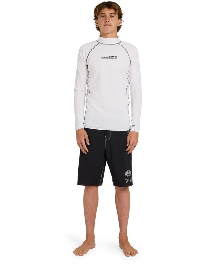 Spec 73 Long Sleeve Rash Vest in White image 5