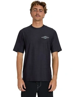 Diamond Shoreline Rash Vest in Black Heather