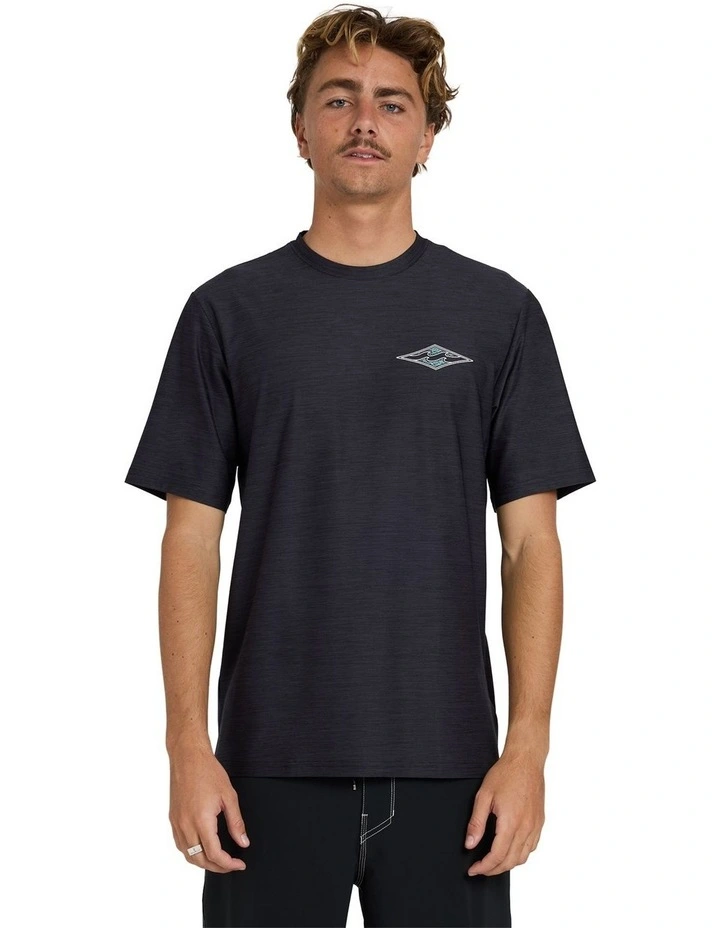Diamond Shoreline Rash Vest in Black Heather image 1