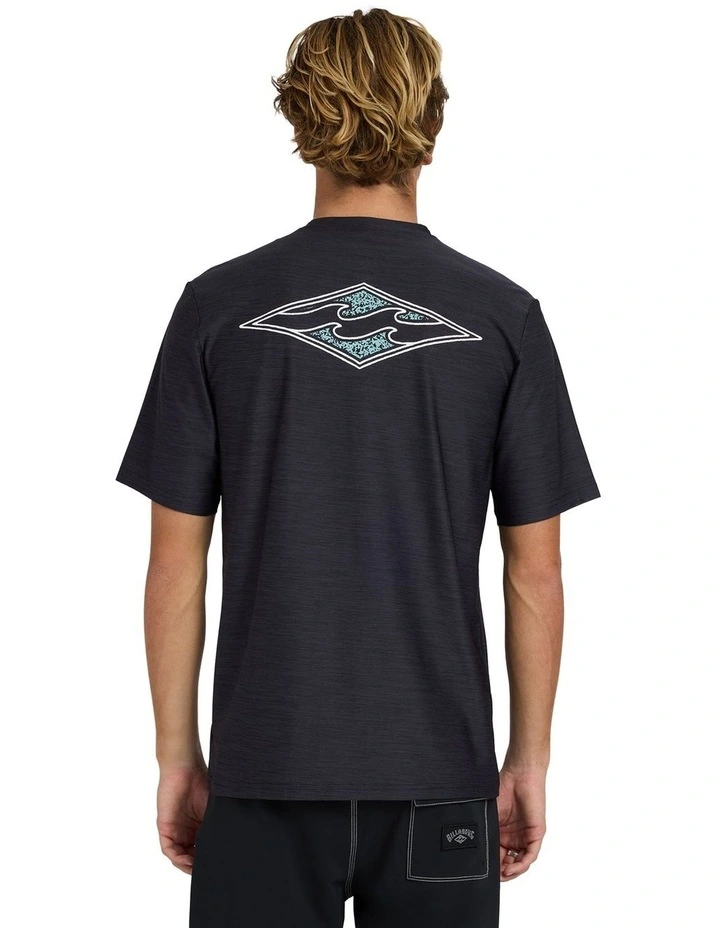 Diamond Shoreline Rash Vest in Black Heather image 2