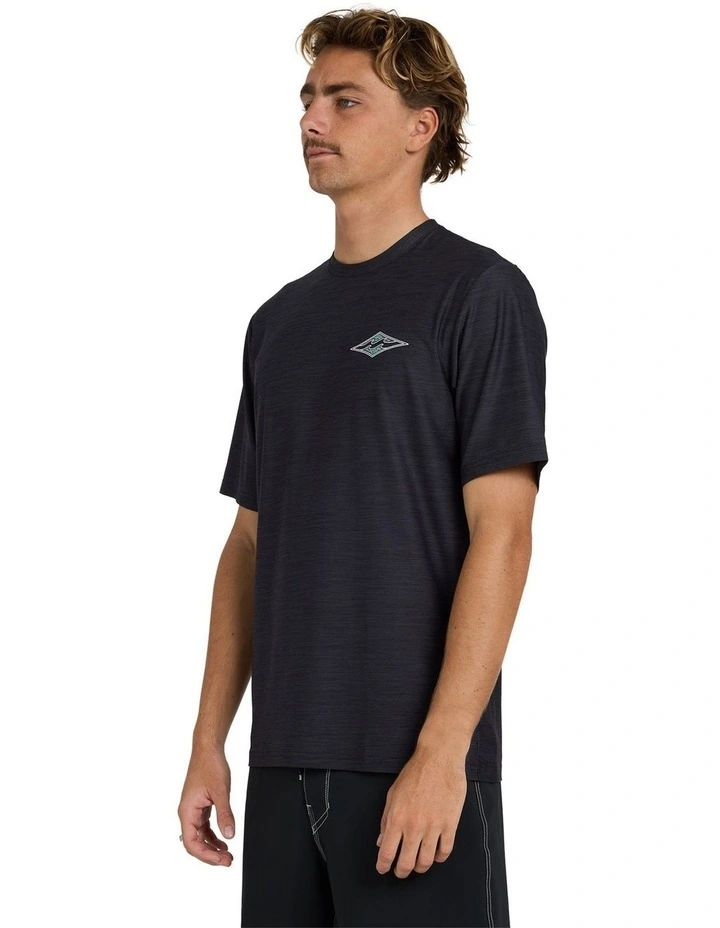 Diamond Shoreline Rash Vest in Black Heather image 3