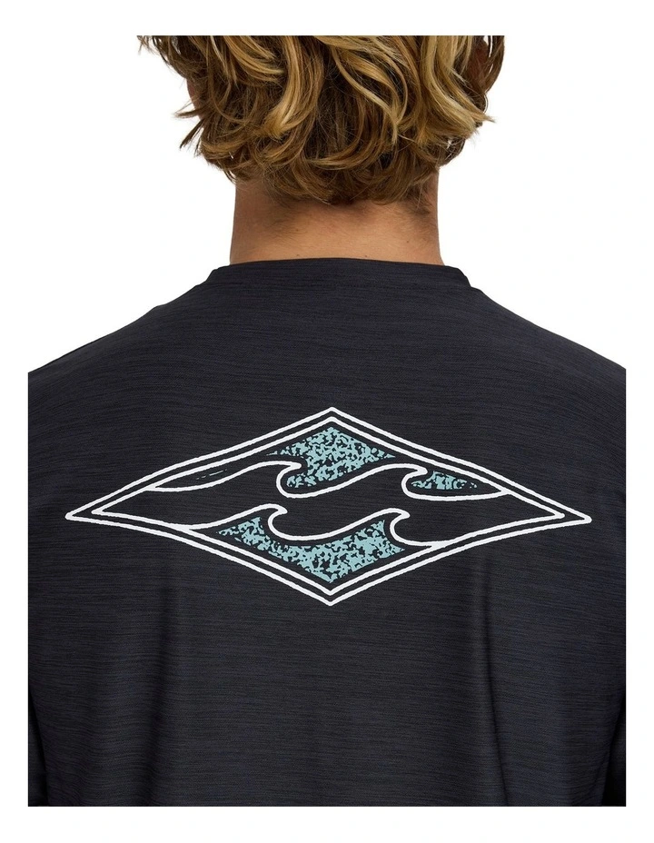 Diamond Shoreline Rash Vest in Black Heather image 4