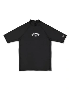 All Day Arch Short Sleeve Rash Vest Black