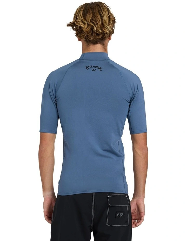 All Day Arch Short Sleeve Rash Vest Steel in Blue image 2