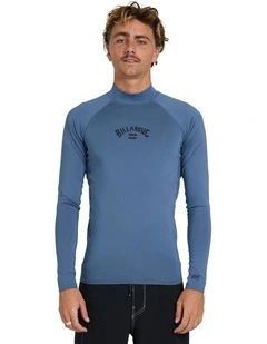 All Day Arch Long Sleeve Rash Vest Steel in Blue