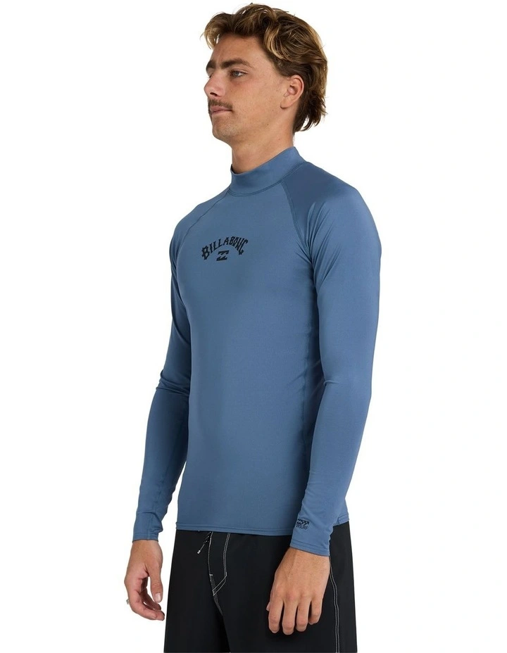All Day Arch Long Sleeve Rash Vest Steel in Blue image 3