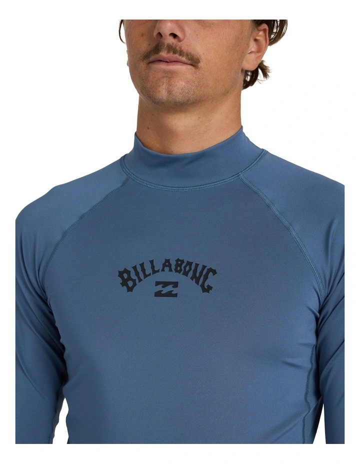 All Day Arch Long Sleeve Rash Vest Steel in Blue image 4