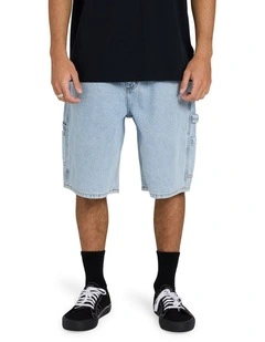 Bad Dog Workwear Denim Shorts Washed in indigo