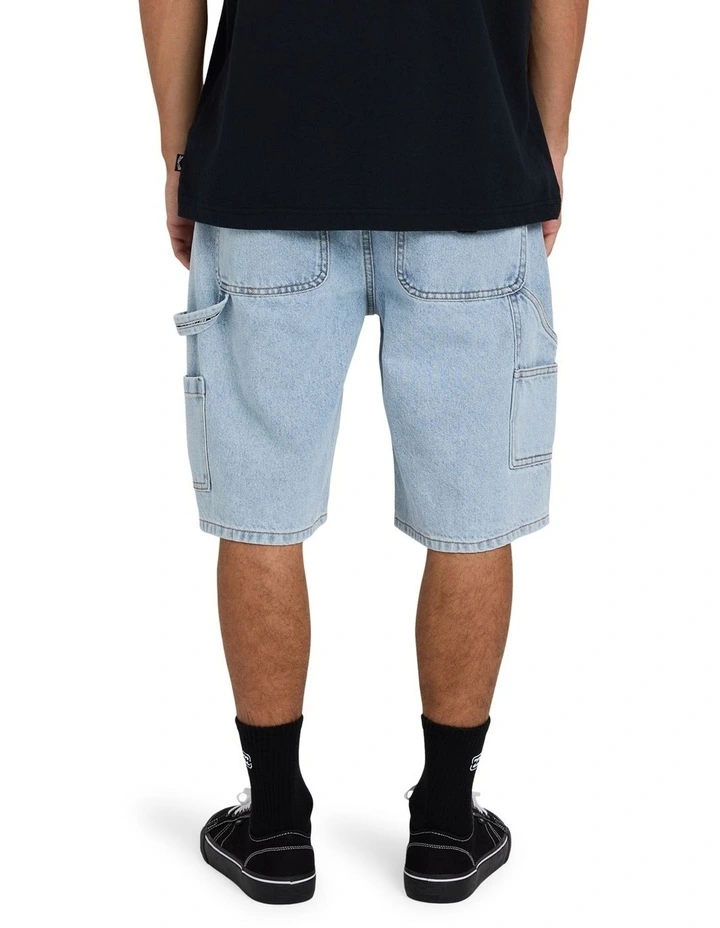 Bad Dog Workwear Denim Shorts Washed in indigo image 2