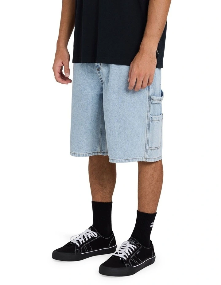 Bad Dog Workwear Denim Shorts Washed in indigo image 3