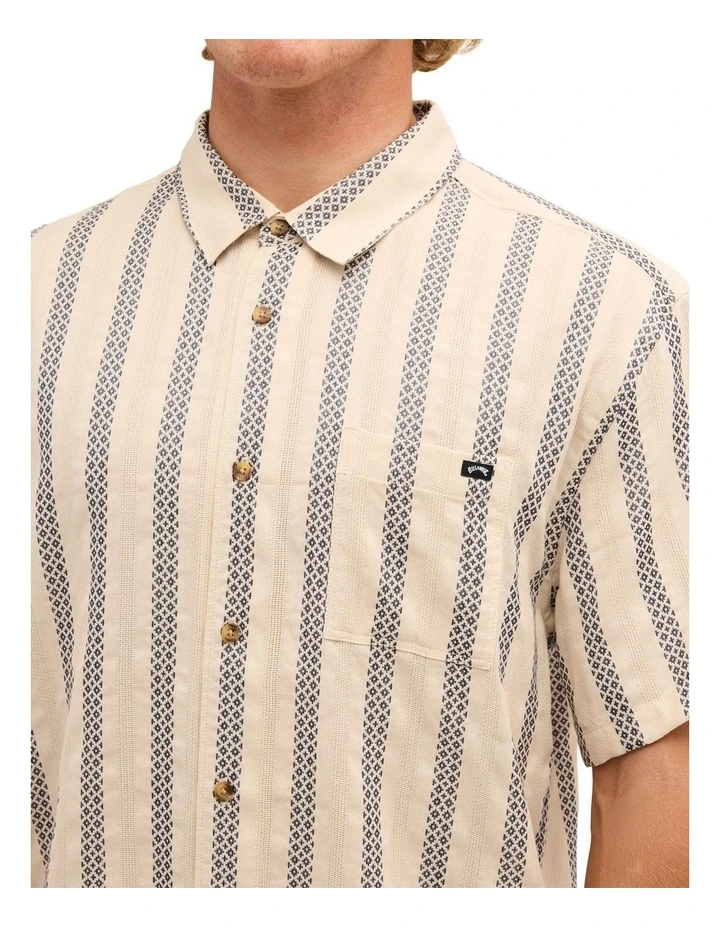 Sundays Jacquard Short Sleeve Shirt Oatmeal image 4