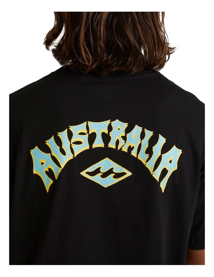 Aus Arch T-Shirt in Black image 4