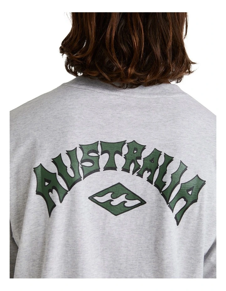 Aus Arch T-Shirt Light Grey Heather image 4