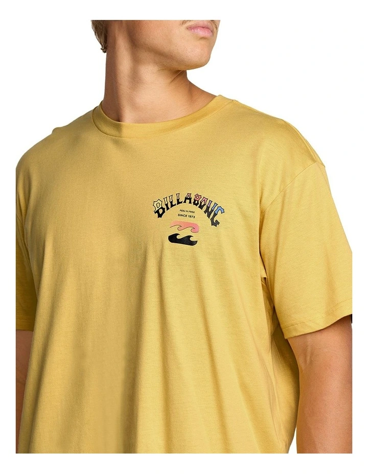 Arch Fade T-Shirt in Dust Yellow image 4