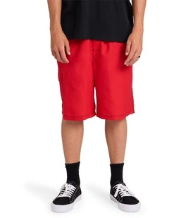 Throw On 22 Inch Boardshorts In Red Core