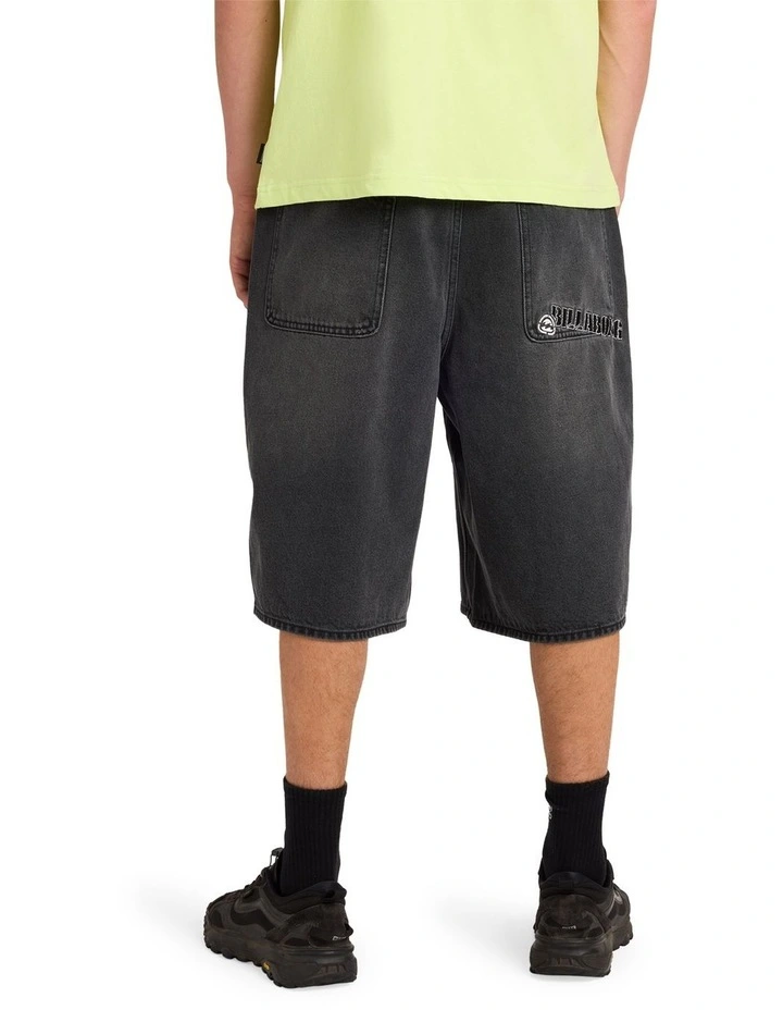 Spec 73 Denim Shorts In Black image 2