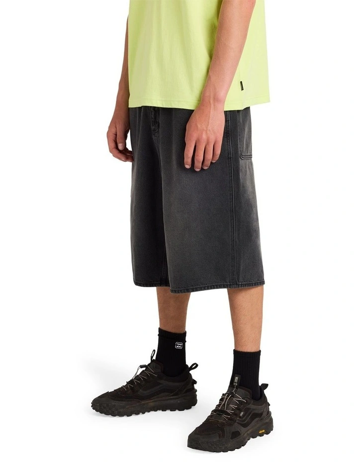 Spec 73 Denim Shorts In Black image 3