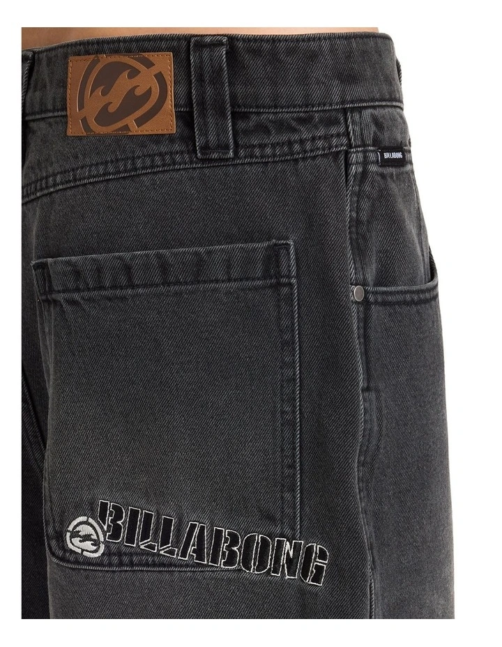 Spec 73 Denim Shorts In Black image 4
