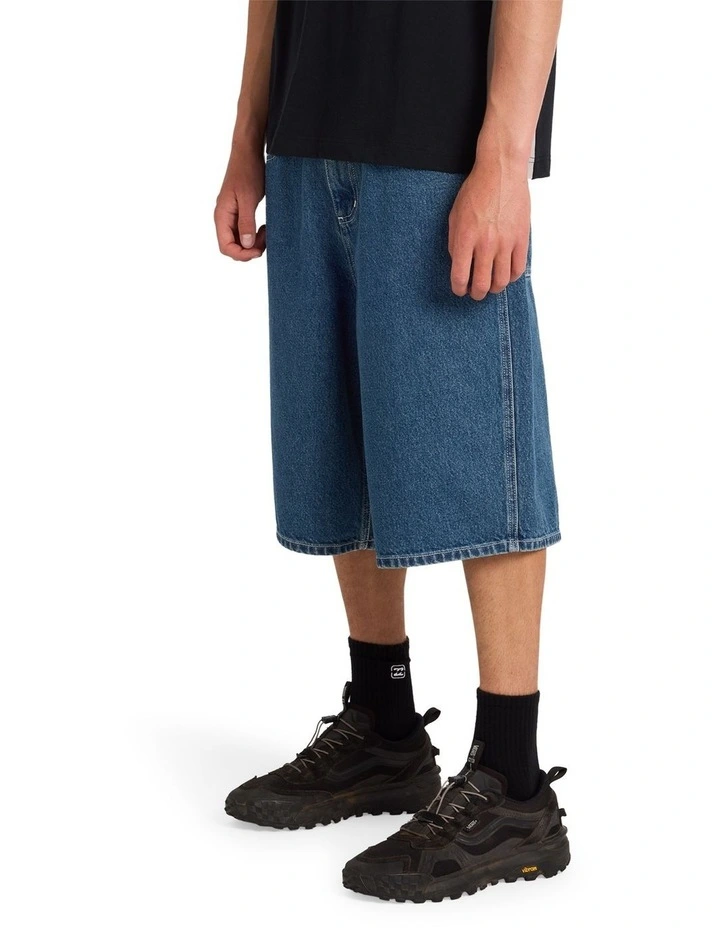 Spec 73 Baggy Denim Shorts In Ocean Wash image 3