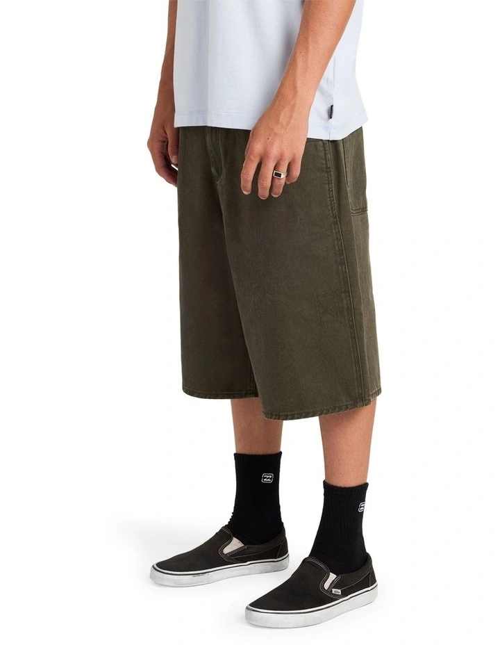 Immortal Baggy Denim Shorts In Bong Water Wash image 3