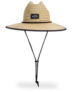 Tides Print Straw Hat In Natural