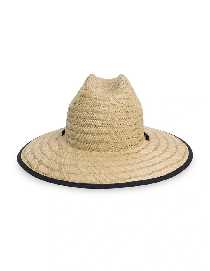 Tides Print Straw Hat In Natural image 2