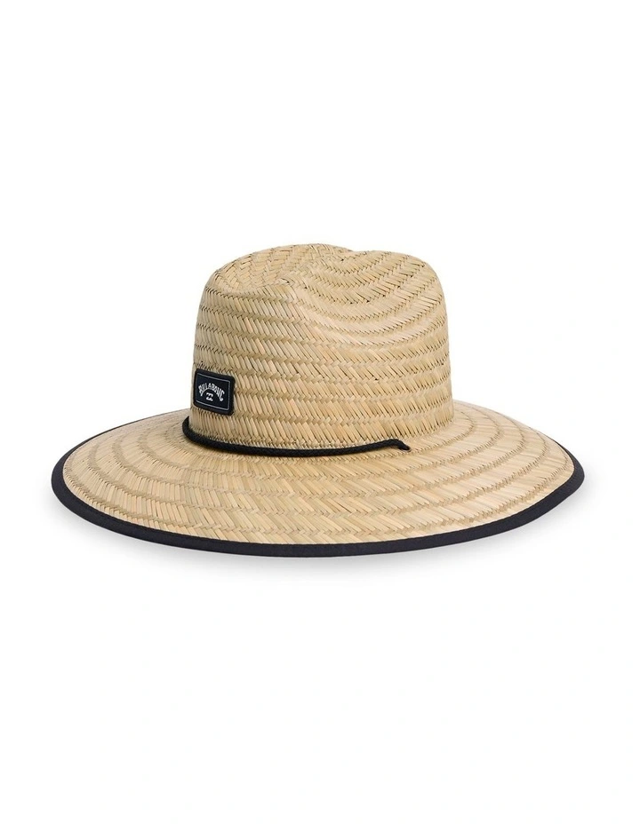 Tides Print Straw Hat In Natural image 3