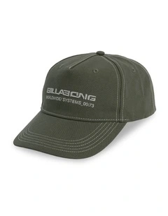 Spec 73 Throw On Snapback Cap In Dirty Olive