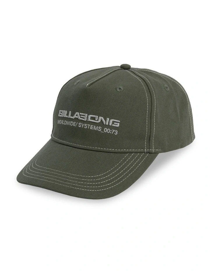 Spec 73 Throw On Snapback Cap In Dirty Olive image 1