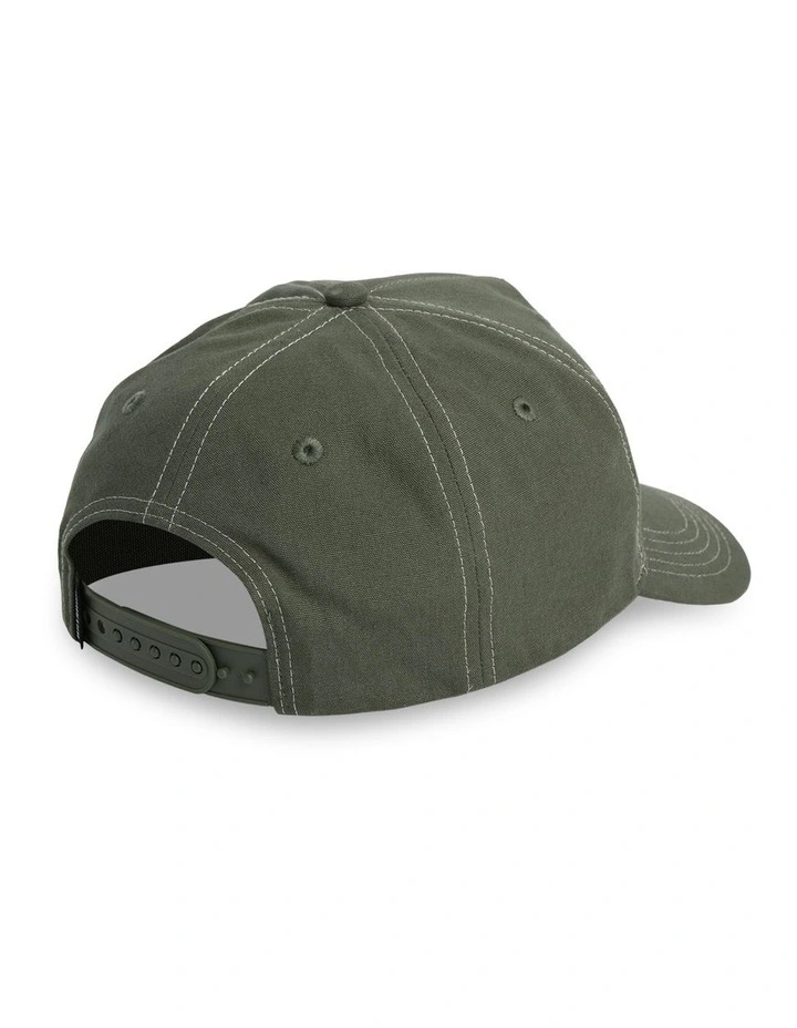 Spec 73 Throw On Snapback Cap In Dirty Olive image 2