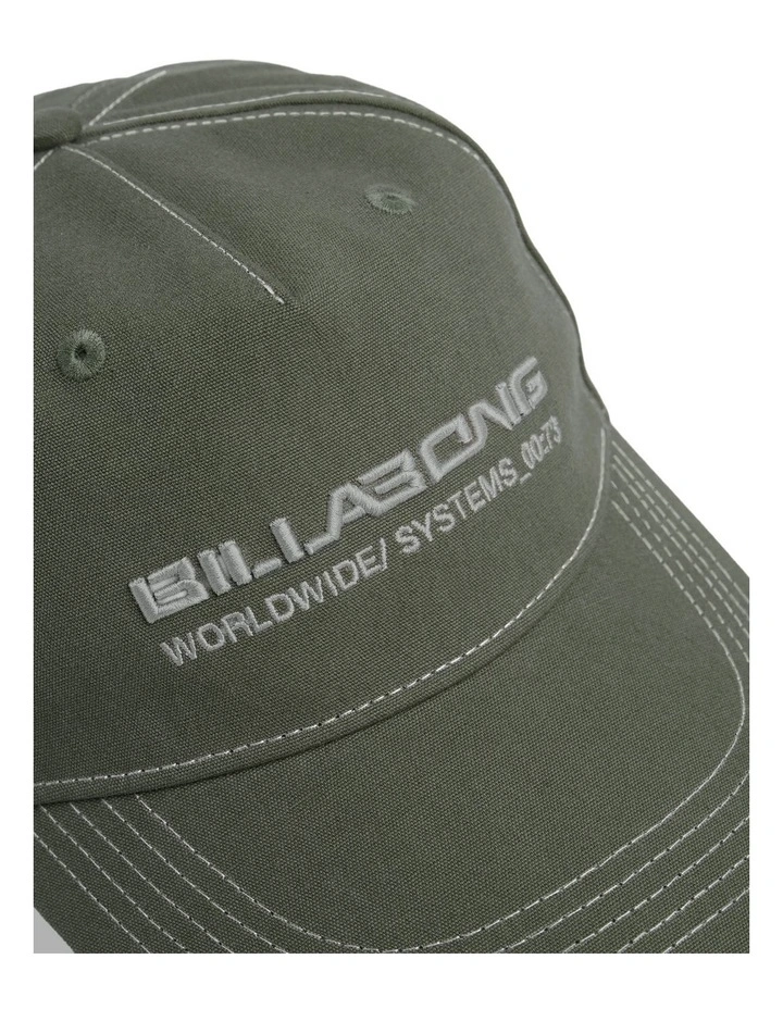 Spec 73 Throw On Snapback Cap In Dirty Olive image 3