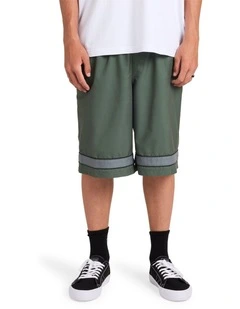 Throw On 2.0 22 Inch Boardshorts In Dirty Olive