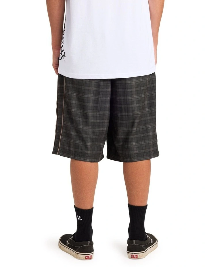 Immortal Check Throw On 23 Inch Boardshorts In Moss image 2
