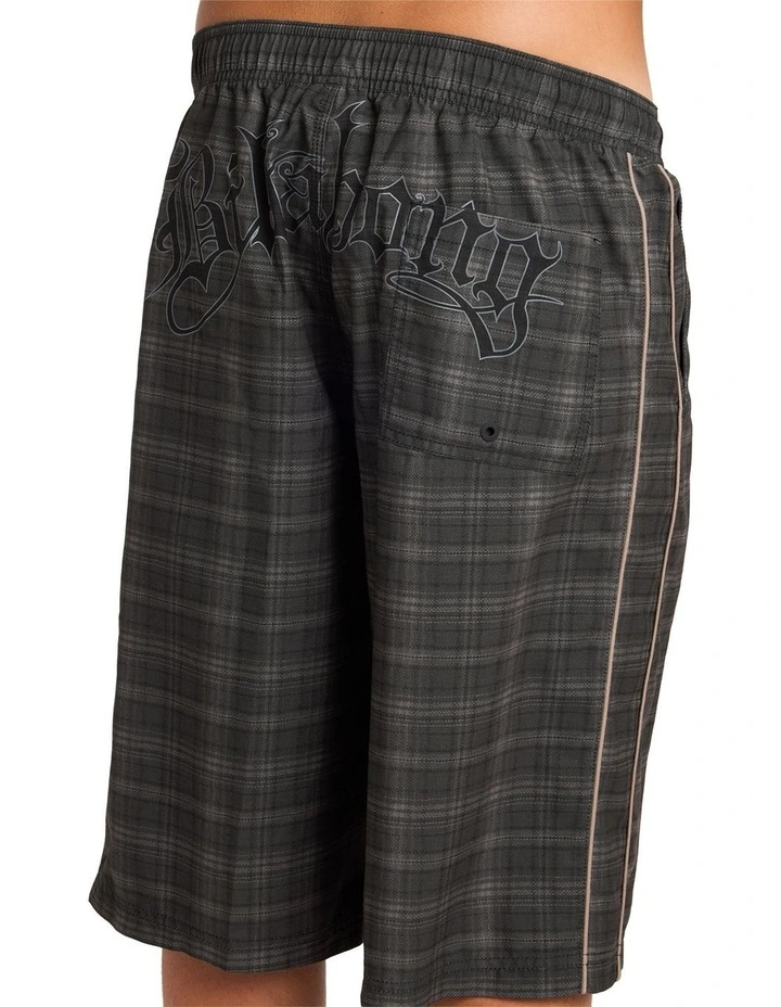 Immortal Check Throw On 23 Inch Boardshorts In Moss image 4