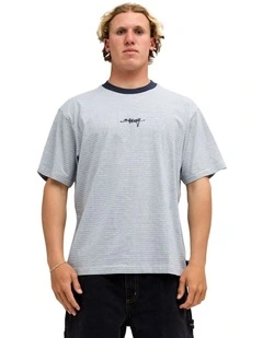 Absense Stripe Shirt In Fog Gray