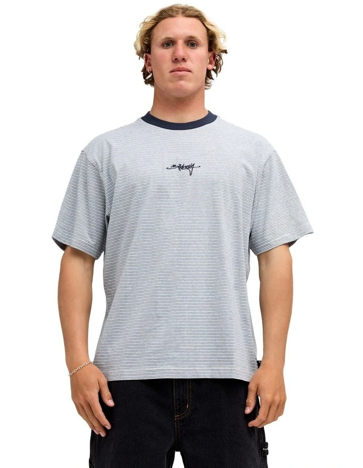 Absense Stripe Shirt In Fog Gray image 1
