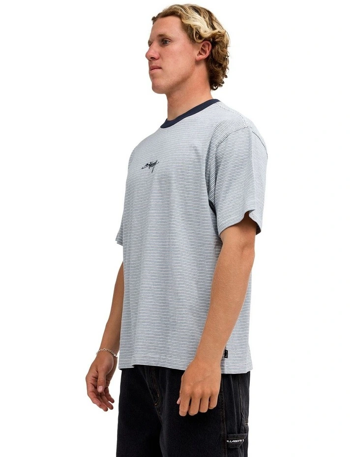 Absense Stripe Shirt In Fog Gray image 3