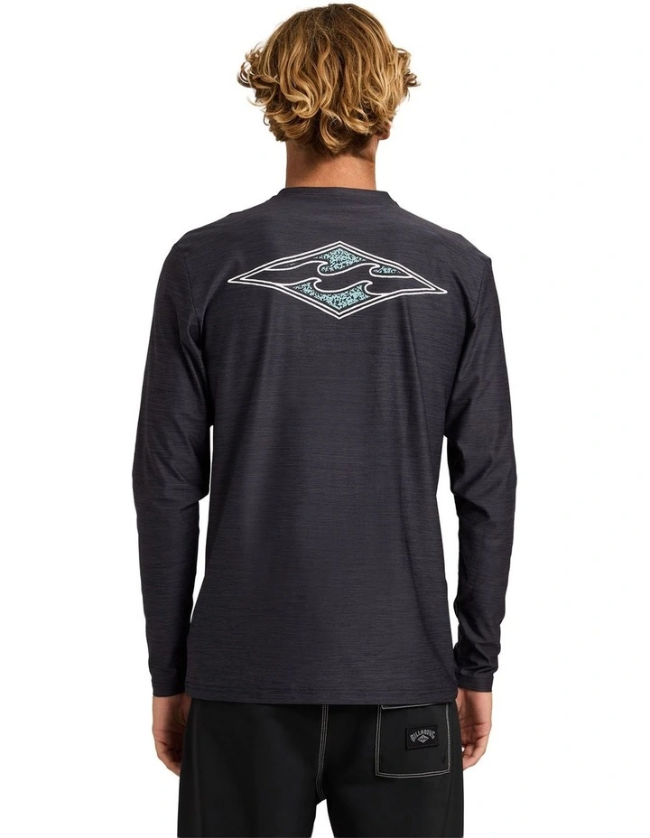 Diamond Shoreline UPF 50 Long Sleeve Rashguard In Black Heather image 2