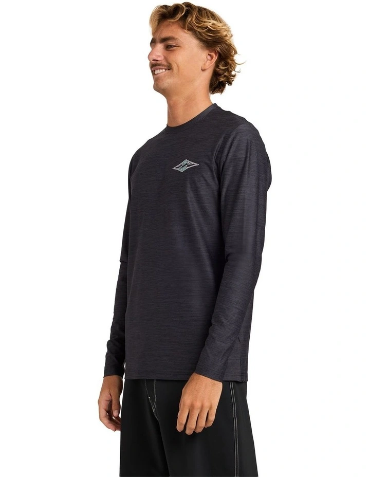 Diamond Shoreline UPF 50 Long Sleeve Rashguard In Black Heather image 3