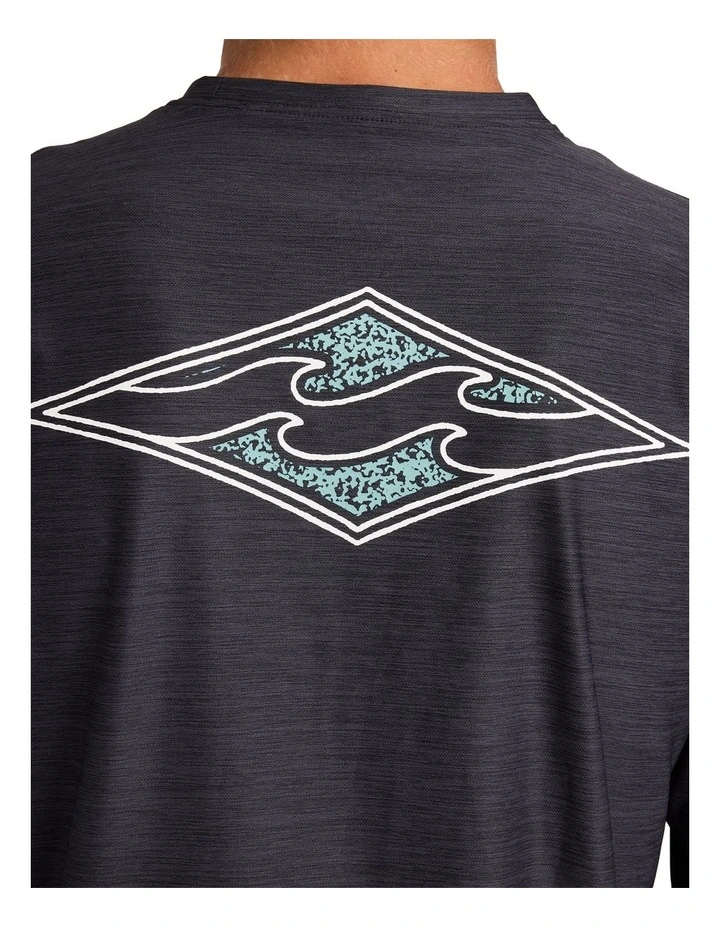 Diamond Shoreline UPF 50 Long Sleeve Rashguard In Black Heather image 4