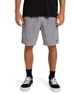 Larry Corduroy Walkshorts In Alloy