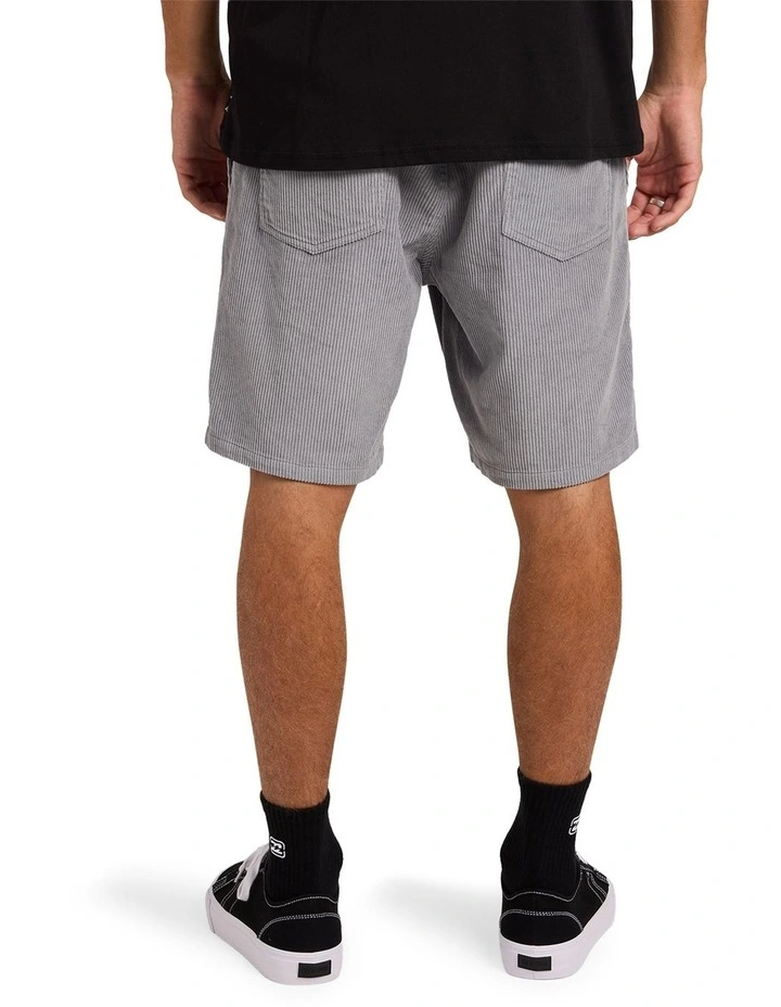 Larry Corduroy Walkshorts In Alloy image 2