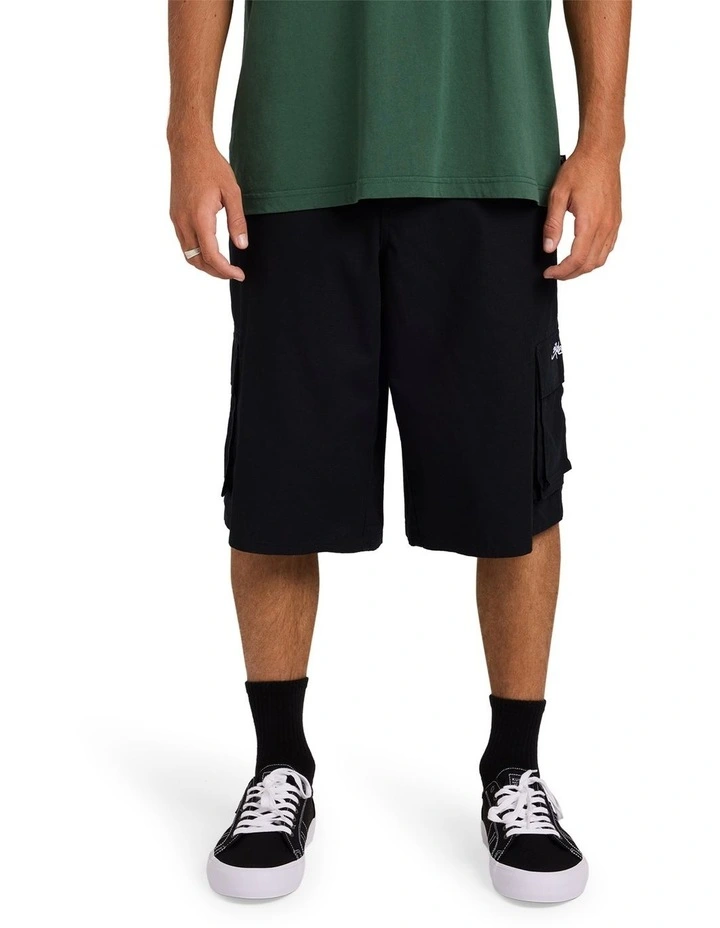 Script Cargo Shorts In Black image 1