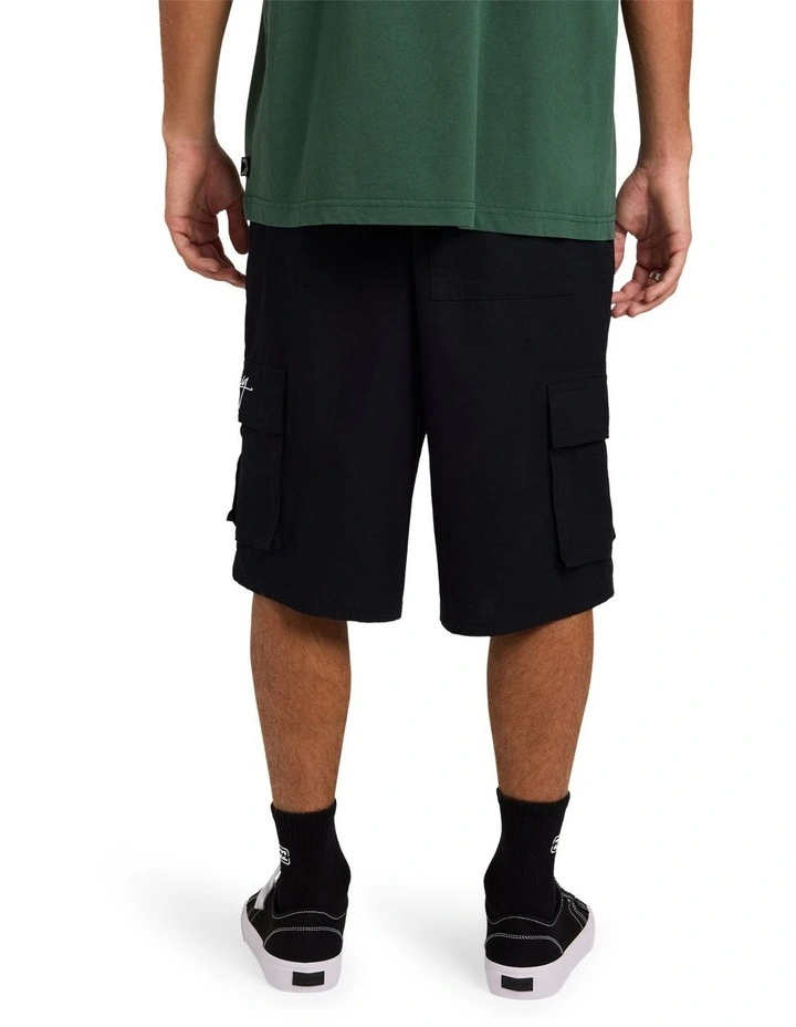 Script Cargo Shorts In Black image 2