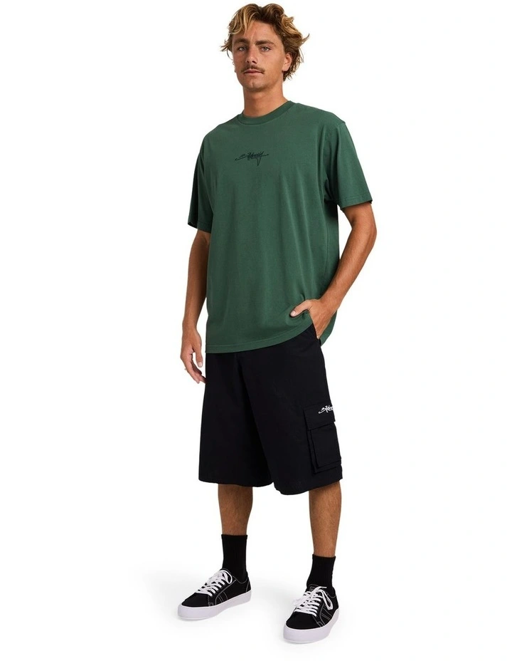 Script Cargo Shorts In Black image 5