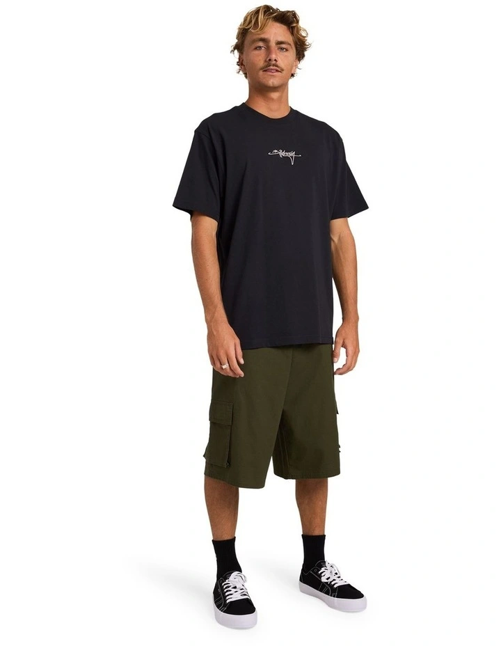 Script Cargo Shorts In Dark Military image 5