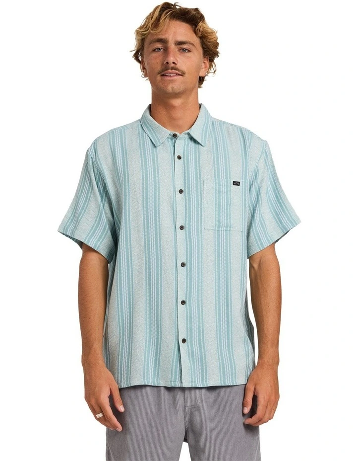 Sundays Jacquard Shirt In Silt Green image 1